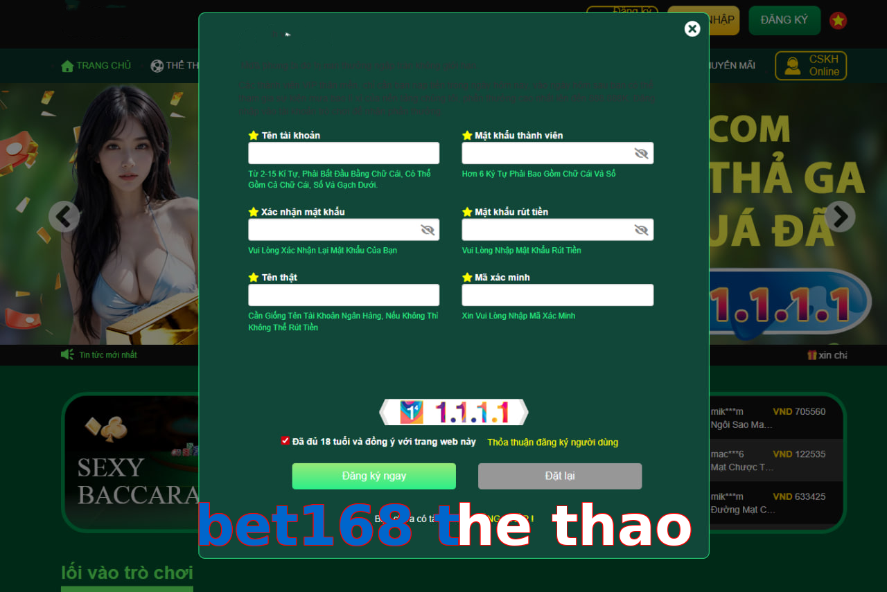 bet168 the thao